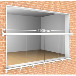 3200mm wide Juliet Balcony (Suitable for an opening width of up to 2940mm)