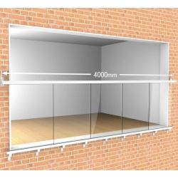 4000mm wide Juliet Balcony (Suitable for an opening width of up to 3740mm)